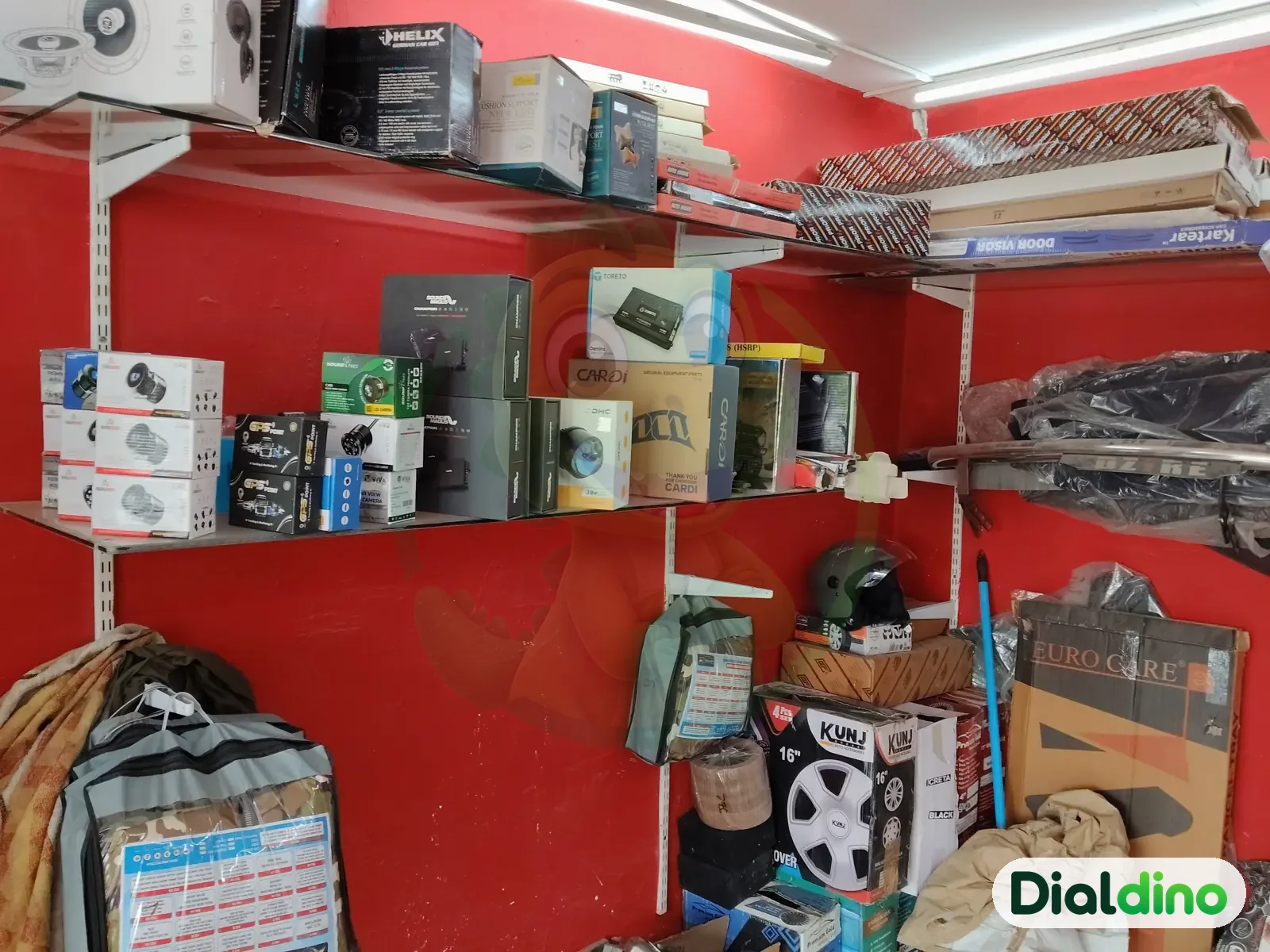 Car Velocity Decors, shelves of audio and wheel covers