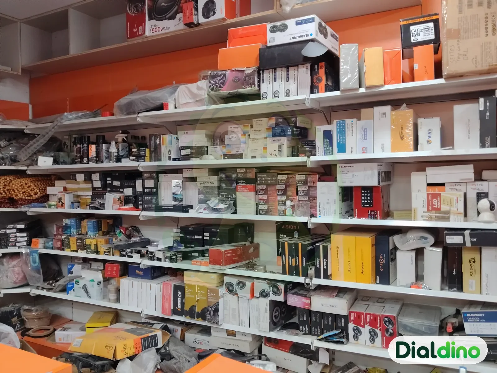 Sri Sai Ganesh Car Decors & Batteries, shelves of audio and accessories