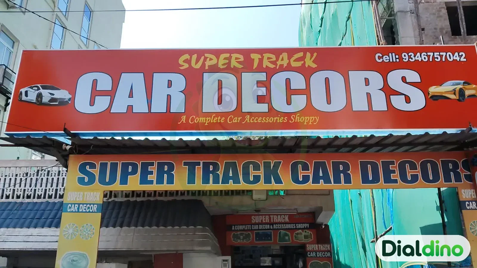 Super Track Car Decor, signboard